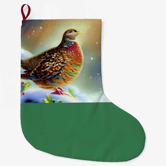 Meia De Natal Grande Partucho de Natal 3 (Frente)