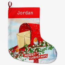 Pássaros de inverno na caixa de Posto Vermelho Nev