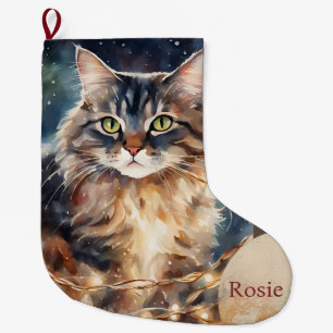 Meia De Natal Grande Patos de Gato Bonito Amantes de Gato de Pato Natal