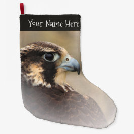 Meia De Natal Grande Perfil vigoroso impressionante de um Falcão Peregr