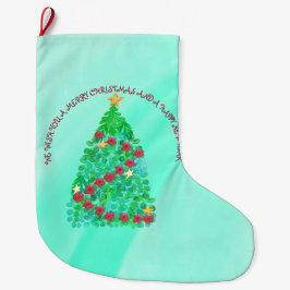 MEIA DE NATAL GRANDE PERSONALIZADO, DESEJAMOS UM NATAL DE MERGULHO.