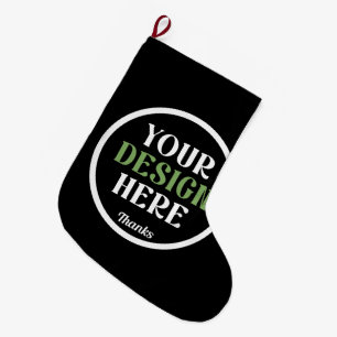 Meia De Natal Grande personalizado, único, elegante e minimalista