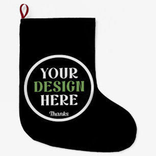 Meia De Natal Grande personalizado, único, elegante e minimalista hersh