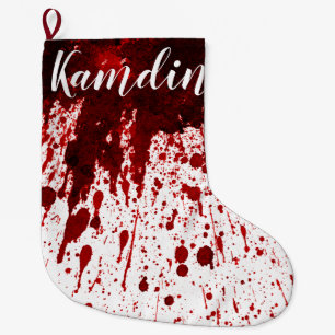Meia De Natal Grande Personalizado Vampiro de Splatter Gothi