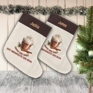 Meia De Natal Grande Pessoas Legal de chocolate quente