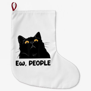 Meia De Natal Grande Pessoas Más Gato Preto Engraçado Amante para Mulhe