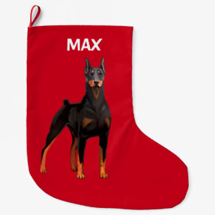 Meia De Natal Grande Pinscher do Doberman