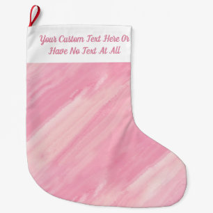 Meia De Natal Grande Pintura Cintilante com Grelha Rosa com Grelha Cint