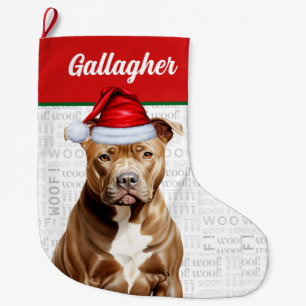 Meia De Natal Grande Pit de Natal Bull Terrier Name Woground