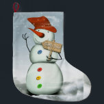 Meia De Natal Grande Polo Norte Snowman<br><div class="desc">Polo Norte Snowman</div>