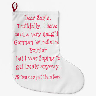Meia De Natal Grande Ponteiro Wirehaired alemão impertinente