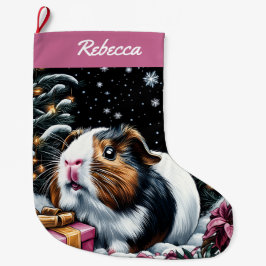 Meia De Natal Grande Porco-guineal