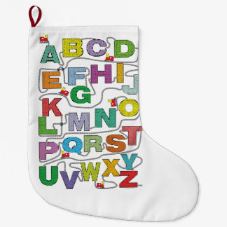 Meia De Natal Grande Poster do comboio de marechos de alfabeto