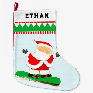 Meia De Natal Grande Presente de Feriado Snowboard Snowboarder