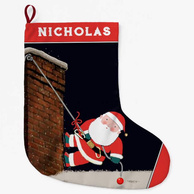 Meia De Natal Grande Presente de Férias de Escalada em Rocha (Frente)