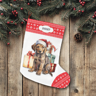 Meia De Natal Grande Presentes de chocolate Labrador rebitador
