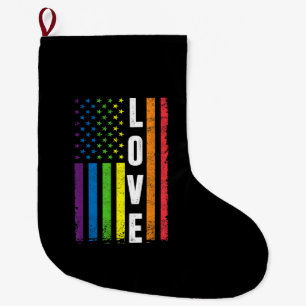 Meia De Natal Grande Presentes Orgulho Gay Homens Mulheres LGBT Bandeir