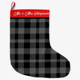 Meia De Natal Grande Primeiro Natal de casal ao estilo Red Buffalo Plai