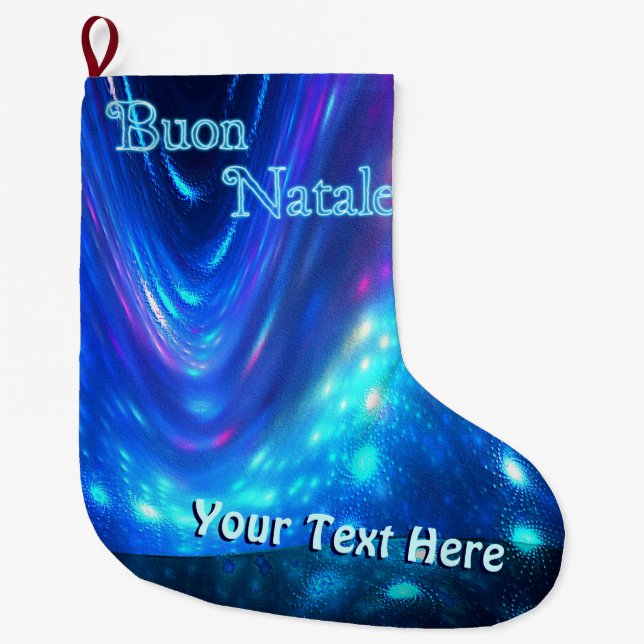 Meia De Natal Grande Qaanaaq - Luzes Nortes (Frente)