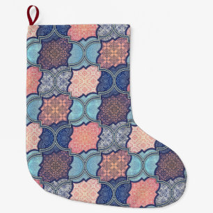 Meia De Natal Grande Quatrefoil