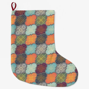 Meia De Natal Grande Quatrefoil