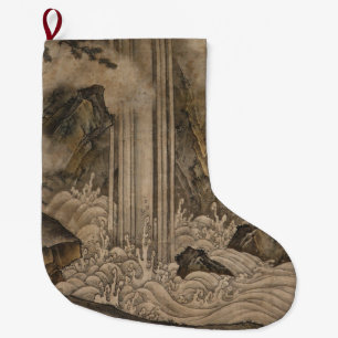 Meia De Natal Grande Quebra d'água (Arte da Paisagem Japonesa) (Kano Mo