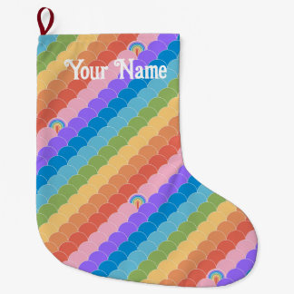 Meia De Natal Grande Rainbow Solitaire Clamshell