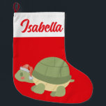 Meia De Natal Grande Red Merry Christmas tartaruga sea Santa hat Xmas<br><div class="desc">Red Felry Natal tartaruga Papais noeis do mar Crianças de férias</div>