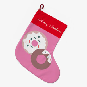 Meia De Natal Grande Rosquinhas De Natal Granulado Padaria  Feliz Natal
