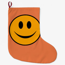 Meia De Natal Grande Rosto Sorridente Emoji