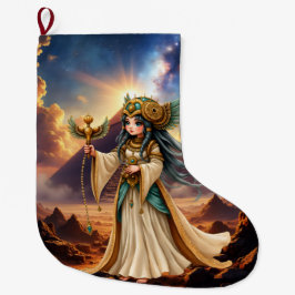 Meia De Natal Grande Sacerdotisa Celestial da Pirâmide Dourada.
