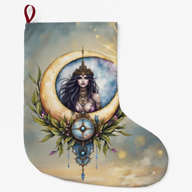 Meia De Natal Grande Sacerdotisa da Lua – Guardiã do Equilíbrio Celesti (Frente)