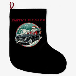 Meia De Natal Grande Santa's Sleigh 2.0 Christmas Stocking