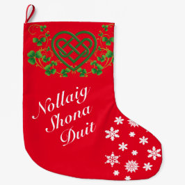 Meia De Natal Grande Saudação de Natal irlandês - Nollaig Shona Duit