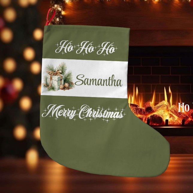 Meia De Natal Grande Scandinavian Minimal Christmas Stocking (Scandinavian Minimal Christmas Stocking)