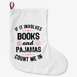 Meia De Natal Grande Se envolver livros e livros de pijamas