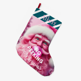 Meia De Natal Grande Sem Papais noeis De Goma De Bolha Rosa De Pequim |