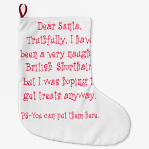 Meia De Natal Grande Shorthair britânico impertinente
