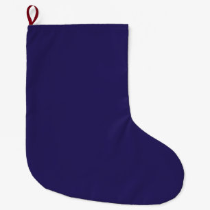 Meia De Natal Grande Simples Indigo Azul Elegante Moderno Minimalista