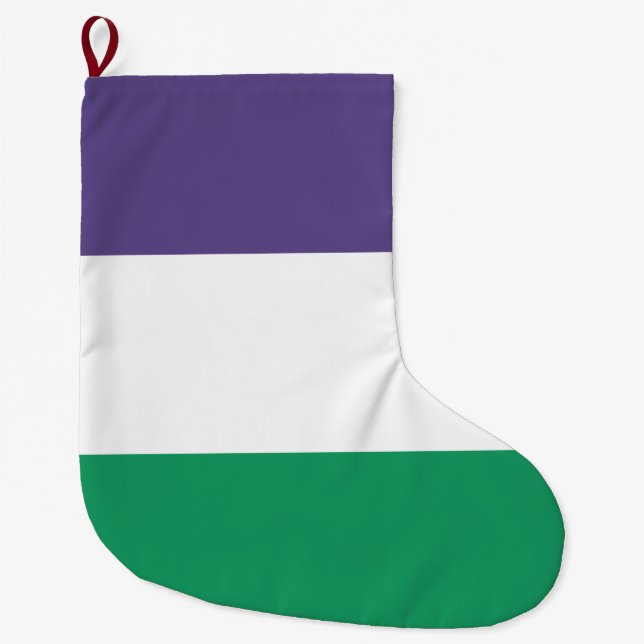 Meia De Natal Grande Sinalizador Suffragette (Frente)