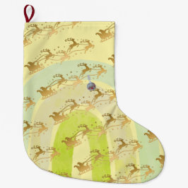 Meia De Natal Grande Sino de Natal fofo em Arte Linear