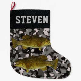 Meia De Natal Grande Smallmouth Bass, nome do camo de pesca
