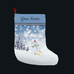 Meia De Natal Grande Snowman Christmas Stocks<br><div class="desc">Linda estocagem personalizada de natal de bonitão</div>