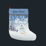 Meia De Natal Grande Snowman Christmas Stocks<br><div class="desc">Linda estocagem personalizada de natal de bonitão</div>