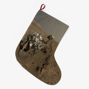 Meia De Natal Grande Sondando a Curiosidade de Marte Paisagem Marciana 
