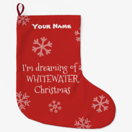 Meia De Natal Grande Sonho de um Natal de Whitewater personalizado