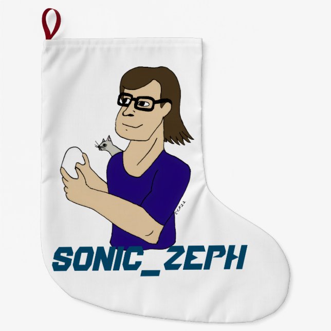 Meia De Natal Grande Sonic_Zeph (Frente)