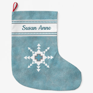 Meia De Natal Grande Sudoeste de Inverno Personalizado