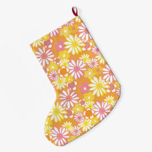 Meia De Natal Grande Summer Daisies Stocking