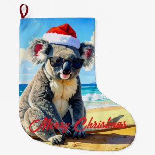 Meia De Natal Grande Sun e Surf Koala Santa Hat